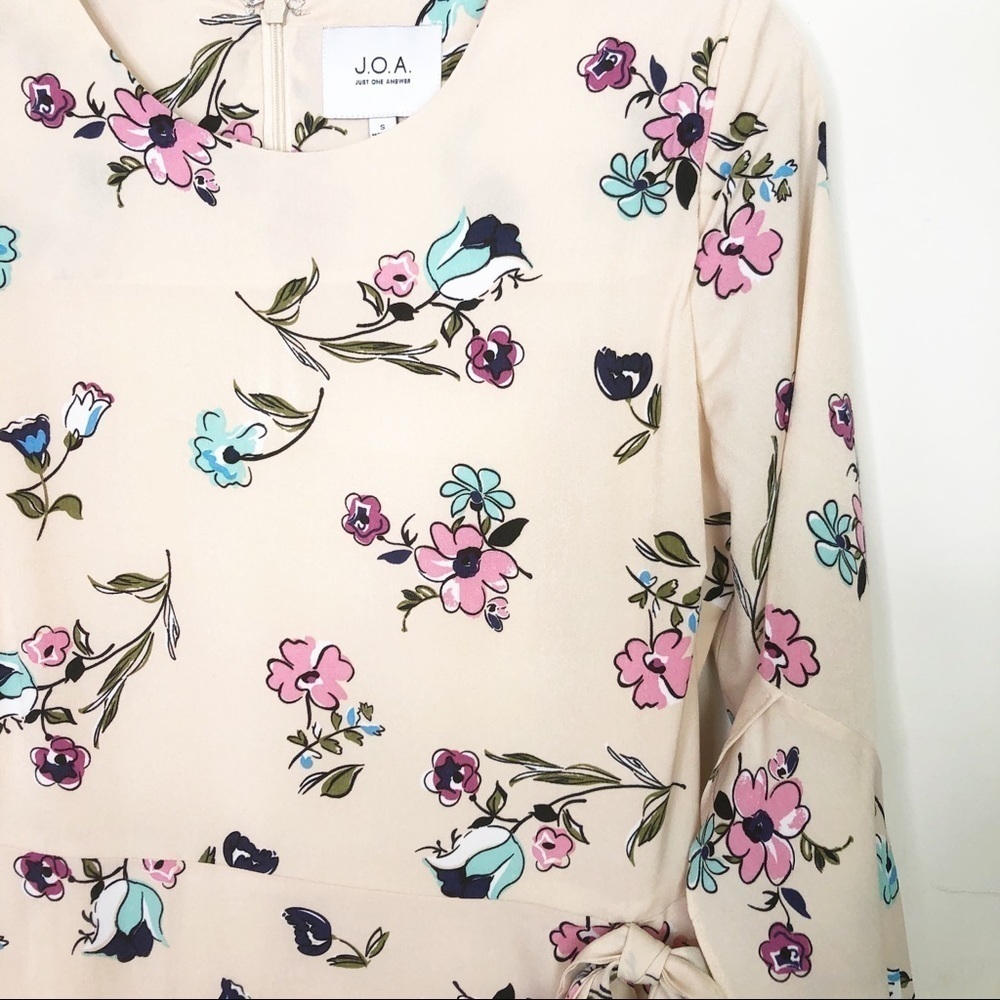 𝅺J.O.A  pink floral print ruffled mini dress - Picture 7 of 15